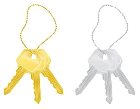 Set keys door lock illustration Stock Illustration