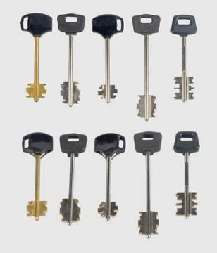 A set of keys from doors Stock Photos