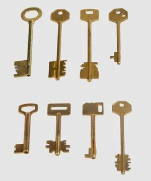 A set of keys from doors Stock Photos