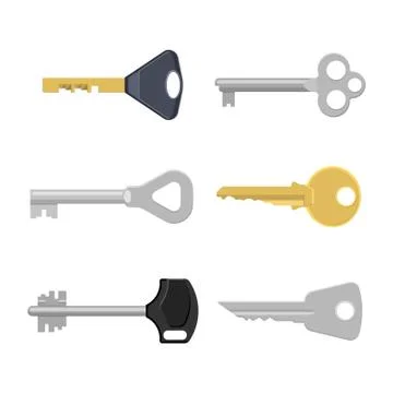 Set of keys for locks and doors Stock Illustration