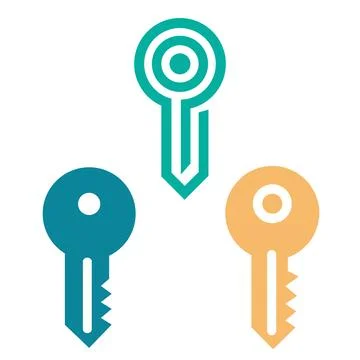 Set of Keys Vector Illustration Stock Illustration