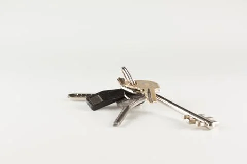 Set of keys on white background Stock Photos