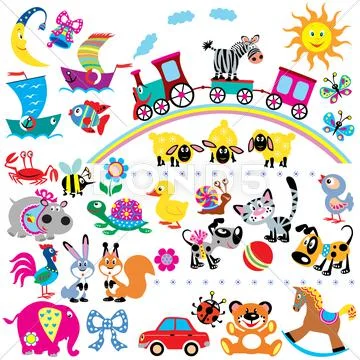 Set for kids Stock Illustration