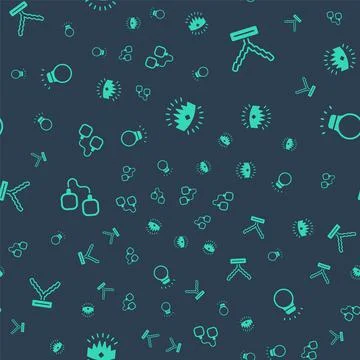 Set King crown, Rapper chain, Handcuffs and Diamond ring on seamless pattern Stock Illustration