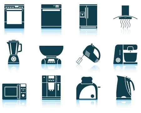Set of kitchen equipment icon Stock Illustration
