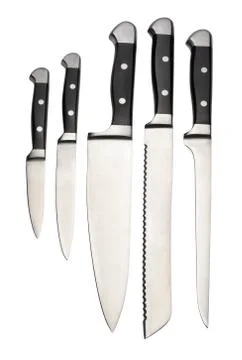 Set of kitchen knives Stock Photos
