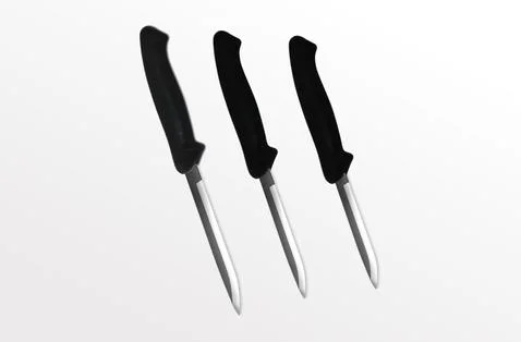 Set of kitchen knives use for kitchen, knife set. Stock Photos