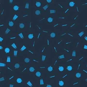 Set Kitchen timer, Knife sharpener, and Grater on seamless pattern. Vector Stock Illustration