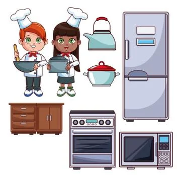 Set of kitchen utensils Stockillustratie