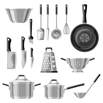 Set of kitchen utensils. Stock Illustration