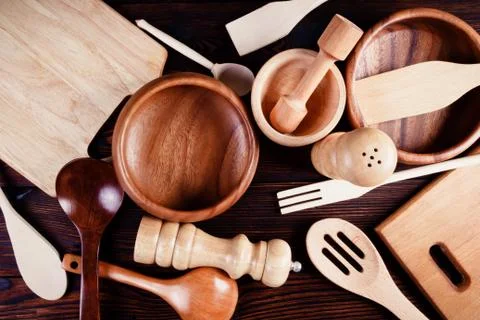 A set of kitchen utensils Stock Photos