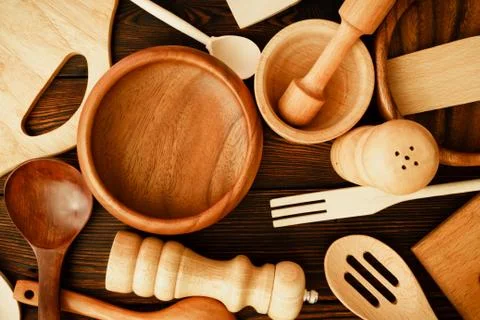 A set of kitchen utensils Stock Photos