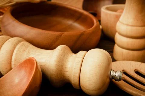 A set of kitchen utensils Stock Photos