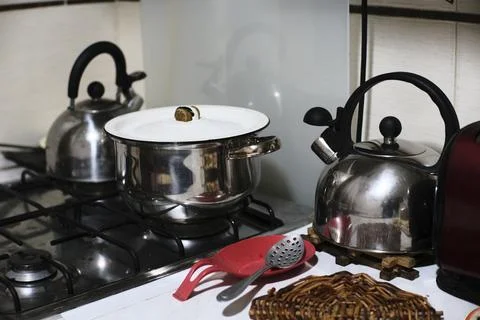 Set of kitchen utensils. Stock Photos