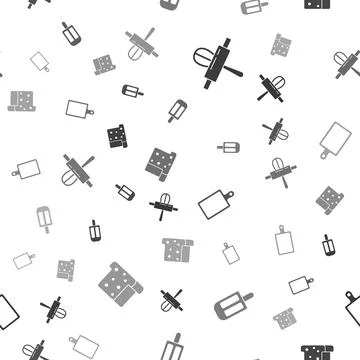 Set Kitchen whisk and rolling pin, Ice cream, Cutting board and Bread toast on イラスト素材