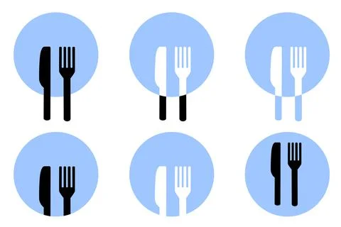 Set Knife and Fork for your restaurant identity Illustrazione stock