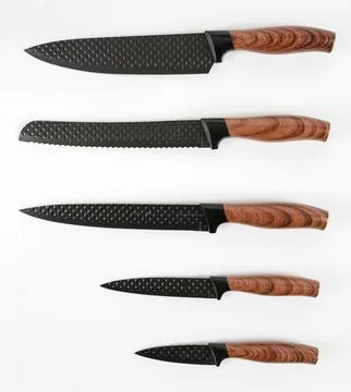Set of knives on a white background. Stock Photos