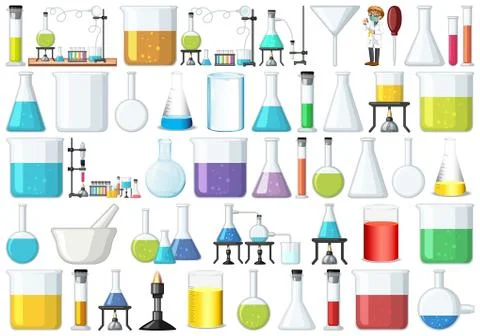 Set of lab tools Illustrazione stock