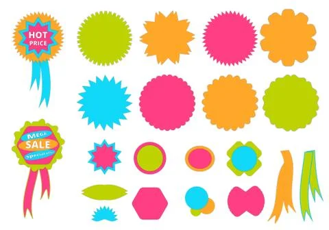 Set label Illustrazione stock