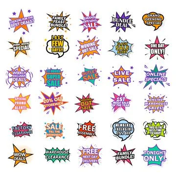 Set Label message, vector illustration Stock Illustration