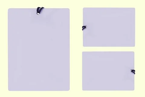 Set of labels of different shapes Stock Photos