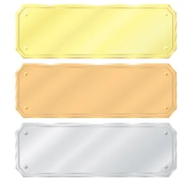 Set of labels. gold, silver, bronze. Stock Illustration