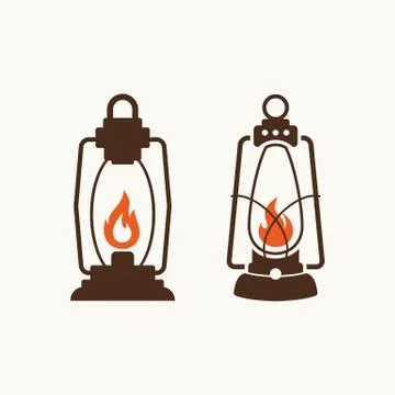 A set of lamps. Elements for illustrations and logos Stock Illustration