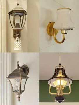 Set of Lamps Stock Photos