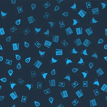 Set Laptop with 18 plus content, Devil heart horns, Movie clapper Sex and Loc 库存插图