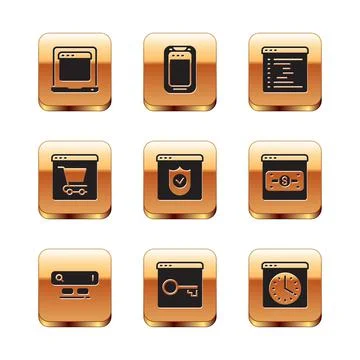 Set Laptop with browser window, Search engine, Secure your site HTTPS, SSL Illustration