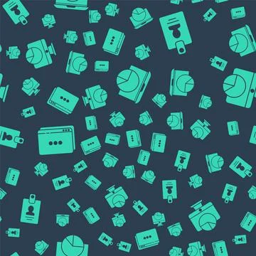 Set Laptop with graph chart, Identification badge, Website template and Computer Stock Illustration