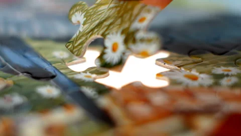 Set the last puzzle element to the place highlighted below Stock-Footage 130443179