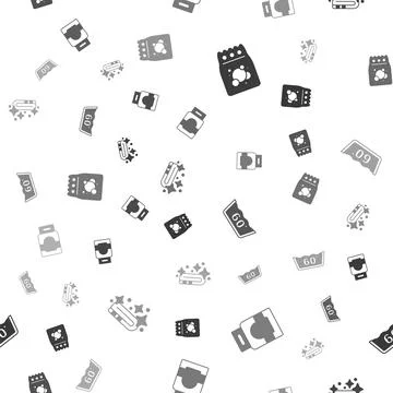 Set Laundry detergent, , Temperature wash and Towel stack on seamless pattern Stock Illustration