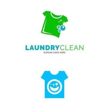Set of Laundry Icon Vector Logo Template Illustration Design Stock Illustration