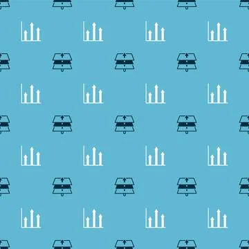 Set Layers and Pie chart infographic on seamless pattern. Vector Stock Illustration