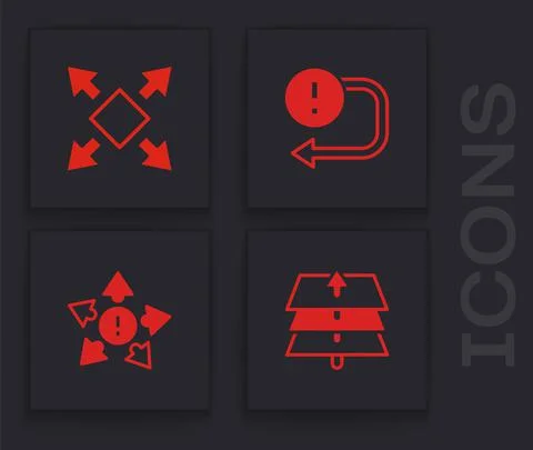 Set Layers, Many ways directional arrow, Arrow and icon. Vector Stock Illustration