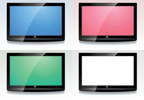 Set of LCD screens Stock Illustration