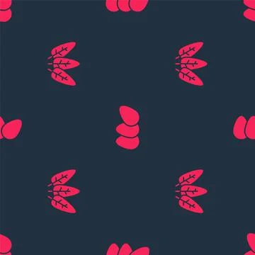 Set Leaf and Chicken egg on seamless pattern. Vector Illustrazione stock