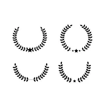 Set leaf vintage decoration logo and icon Stock Illustration