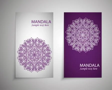 A set of leaflets, brochures, design templates. Illustrazione stock