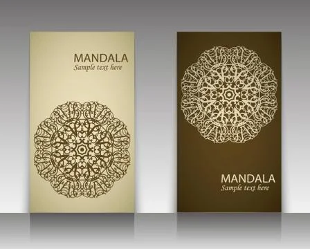 A set of leaflets, brochures, design templates. Illustrazione stock