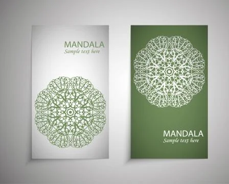 A set of leaflets, brochures, design templates. Illustrazione stock