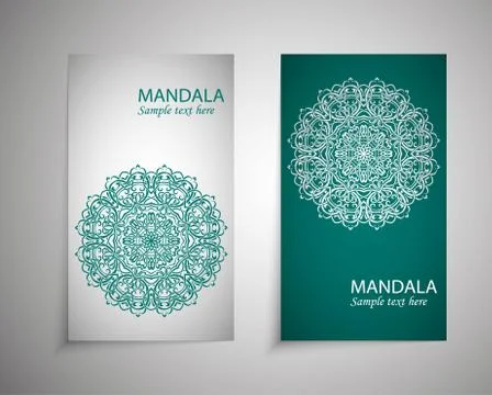 A set of leaflets, brochures, design templates. Vintage card Stock Illustration