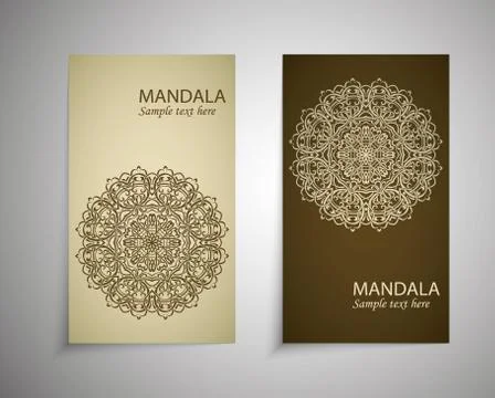 A set of leaflets, brochures, design templates. Vintage card Stock Illustration