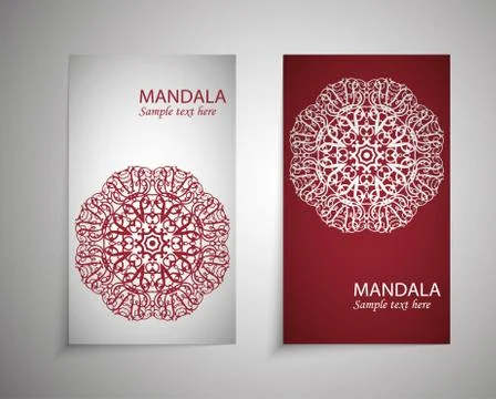 A set of leaflets, brochures, design templates. Illustrazione stock