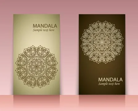 A set of leaflets, brochures, design templates. Stock Illustration