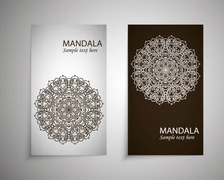 A set of leaflets, brochures, design templates. Vintage card Stock Illustration
