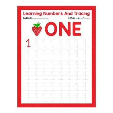 Set of learning numbers flashcards for preschool kids from 1 to 10. Activit.. Stock Illustration