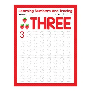 Set of learning numbers flashcards for preschool kids from 1 to 10. Activit.. Stock Illustration