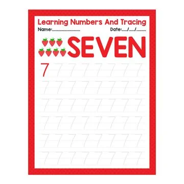 Set of learning numbers flashcards for preschool kids from 1 to 10. Activit.. Stock Illustration